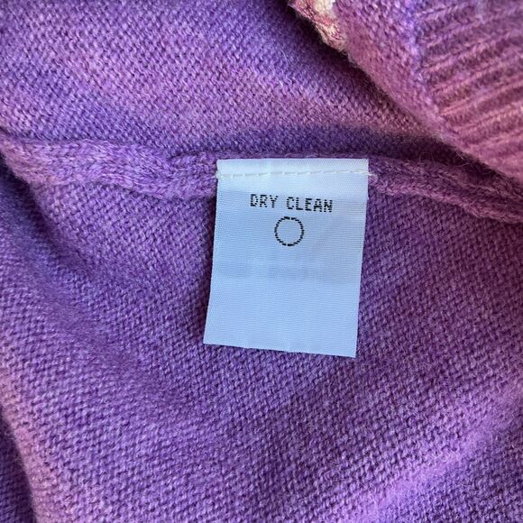 Bobby Jones Cashmere Merino Sweater Womens Size L Purple V-Neck Golf Old Money - Picture 12 of 14